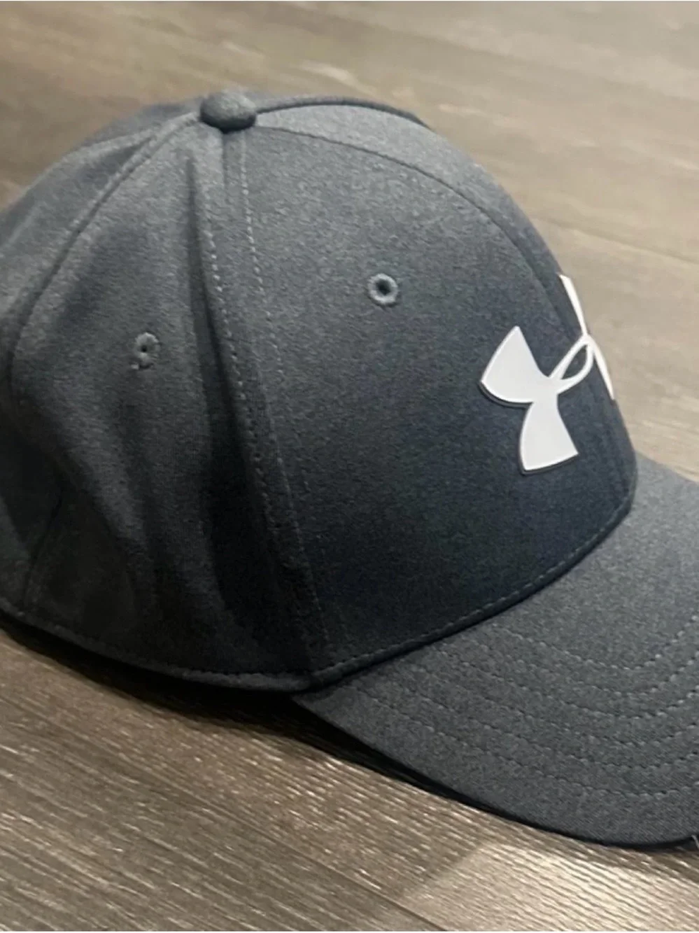 Under Armour Men's Charcoal Gray Fitted Curved-Brim Logo Hat Size M\L